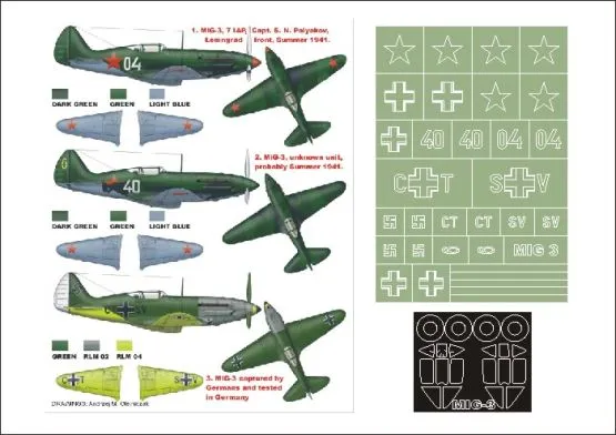 MiG-3 (early) Super Mask für Trumpeter 1:48