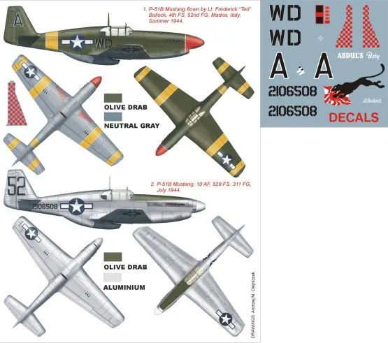 P-51B Mustang Super Mask für Tamiya P.1 1:48