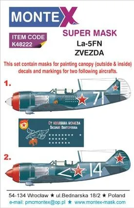 La-5FN Super Mask for Zvezda Part.2 1:48