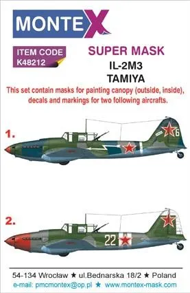 Il-2M3 super mask for Tamiya 1:48