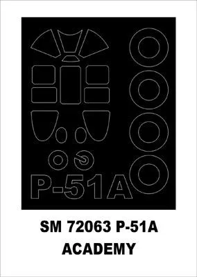 P-51A Mustang mask for Academy 1:72