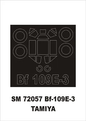 Bf 109E-3 mask for Tamiya 1:72