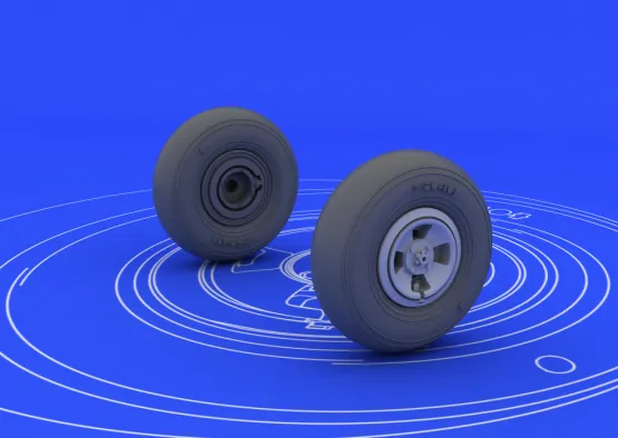 Spitfire wheels - 4 spoke für Eduard 1:48