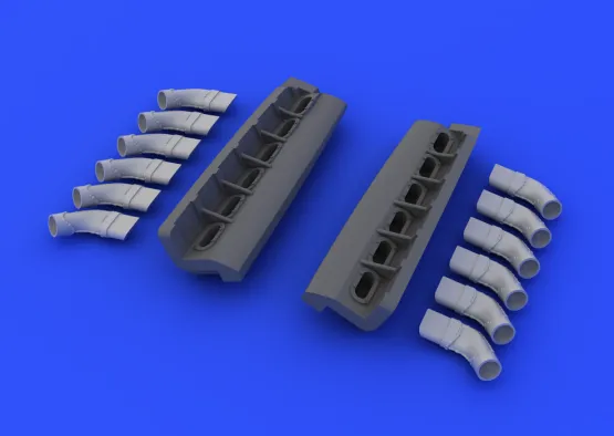 Spitfire - exhaust stacks rounded für Eduard 1:48