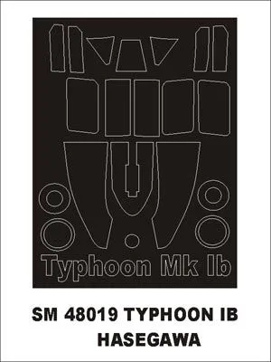 Typhoon IB mask for Hasegawa 1:48