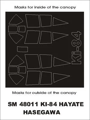 Ki-84 Hayate mask for Hasegawa 1:48 Ki-84 Hayate mask for Hasegawa 1:48