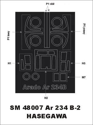 Ar 234B2 mask for Hasegawa 1:48