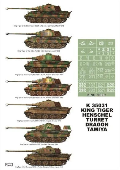 King Tiger Henschel Turret Super Mask 1:35