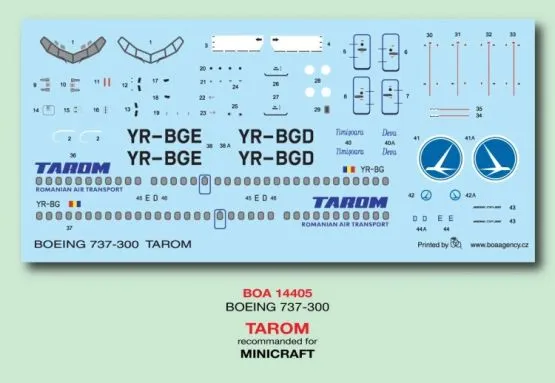 Boeing 737-300 - Tarom 1:144