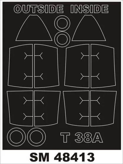 T-38A TALON mask for Trumpeter 1:48
