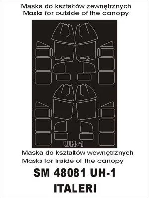 UH-1D mask für Italeri 1:48