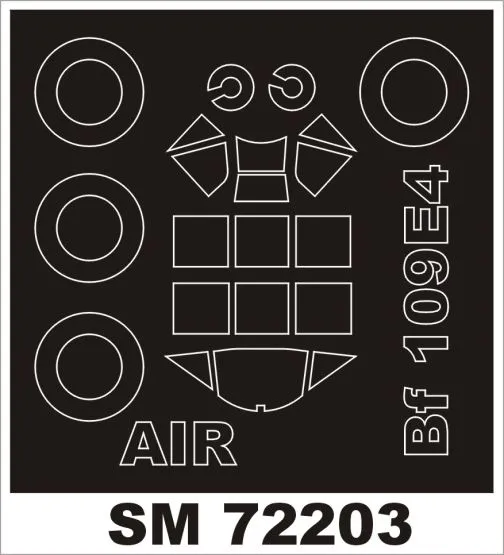 Bf 109E-4 mask for Airfix 1:72