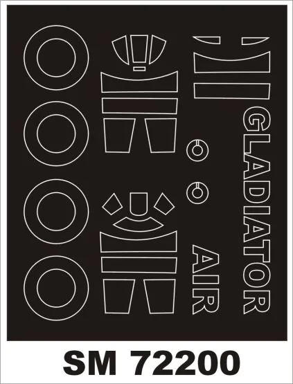 GLOSTER GLADIATOR mask for Airfix 1:72