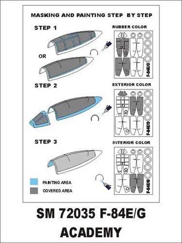 F-84E/G mask for Academy 1:72