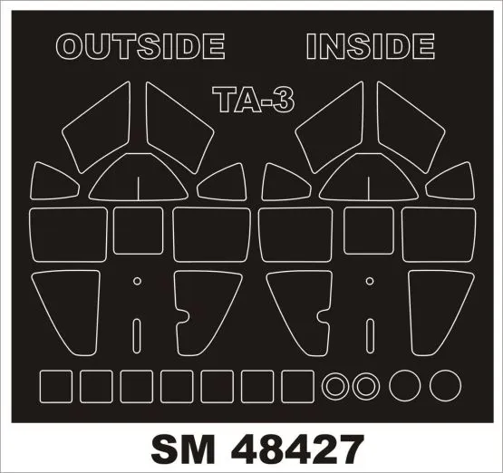 TA-3 Skywarrior mask for Trumpeter 1:48