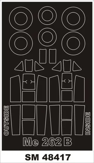 Me 262B mask for Trumpeter 1:48
