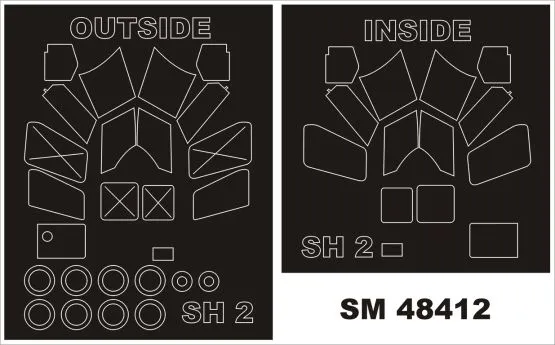 SH-2F Seasprite mask für Kitty Hawk 1:48