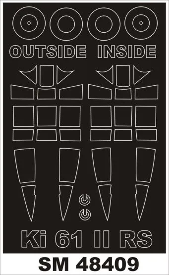 Ki-61II KAI Hien mask for RS Model 1:48