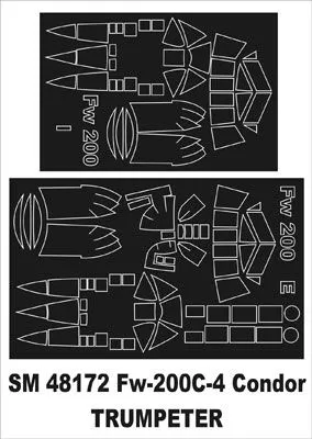 Fouga CM.170 mask for Kinetic 1:48
