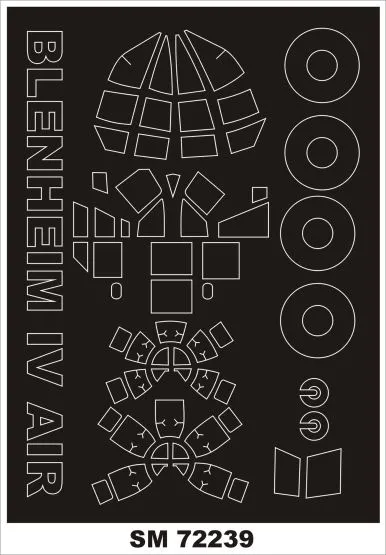 Blemheim Mk.IV mask for Airfix 1:72