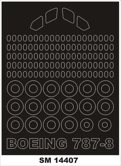 Boeing 787-8 mask für Zvezda 1:144