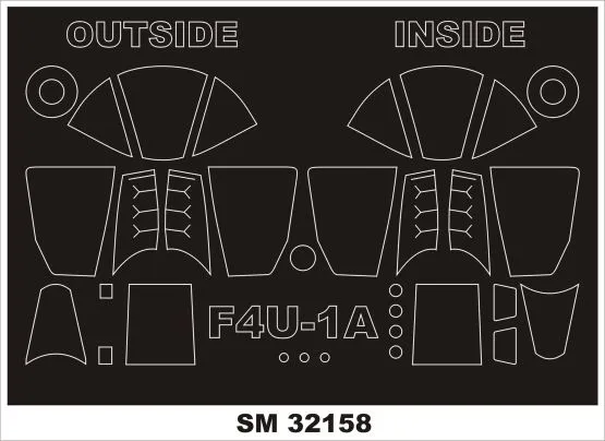 F4U-1a Carsair mask for Tamiya 1:32