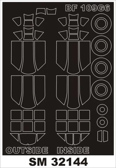 Bf 109G-6 mask für Revell 1:32