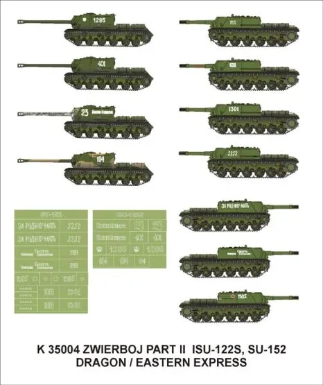 ISU-122S, SU-152 Zwierboj Part II 1:35