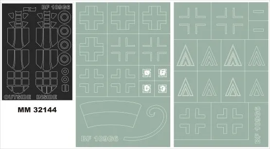 Bf 109G-6 maxi mask für Revell 1:32