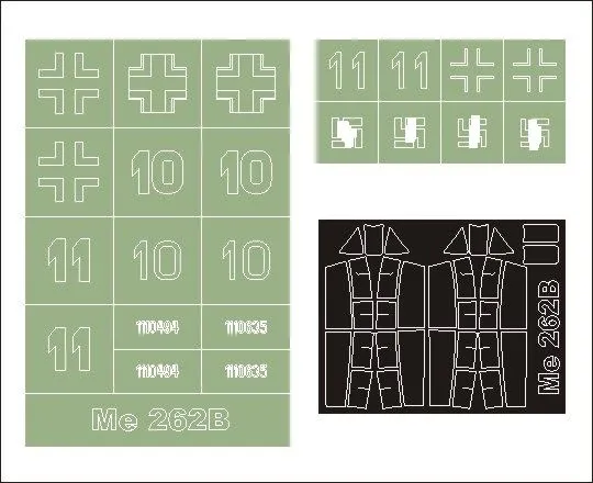 Me 262B-1 maxi mask for Trumpeter 1:32