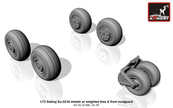 Su-32/ Su-34 wheels w/ weighted tires 1:72