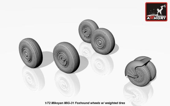 MiG-31 Foxhound wheels w/ weighted tires 1:72