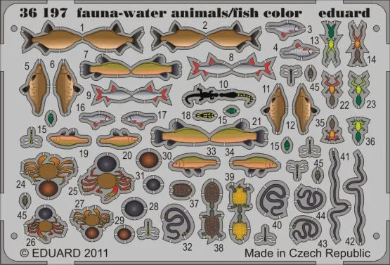 Fauna - water animals/fish - colour 1:35