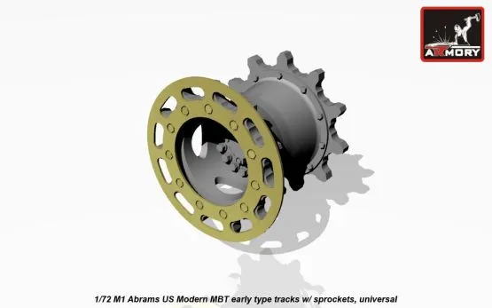 M1 Abrams series early type tracks w/ drive wheels 1:72