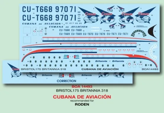 Bristol 175 Britannia 318 - Cubana de Aviacion 1:144