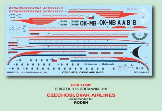 Bristol 175 Britannia 318 - Szechosloval Airlines 1:144 Bristol 175 Britannia 318 - Szechosloval Airlines 1:144