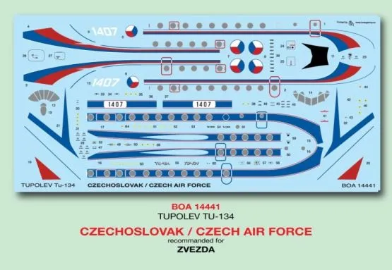 Tupolev Tu-134 - Czechoslovak/ Czech Air Force 1:144