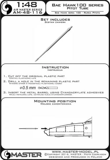 BAE Systems Hawk 100 series - Pitot Tube 1:48