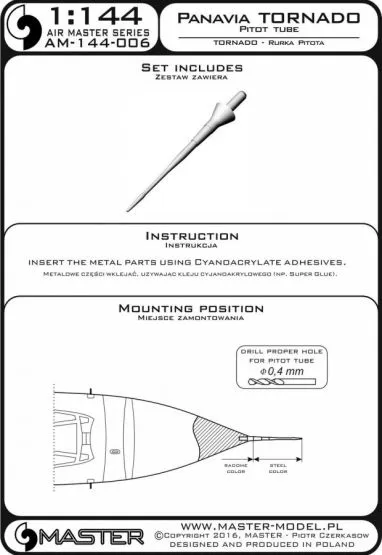 Panavia Tornado - Pitot Tube 1:144