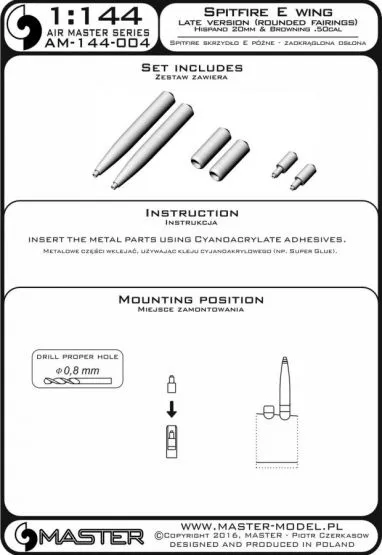 Supermarine Spitfire E wing late 1:144