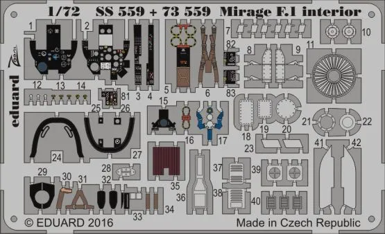 Mirage F.1 interior for Special Hobby - Zoom 1:72
