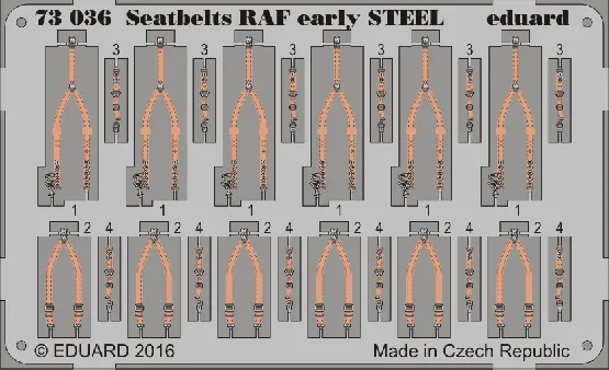 Seatbetls RAF early (Steel) 1:72