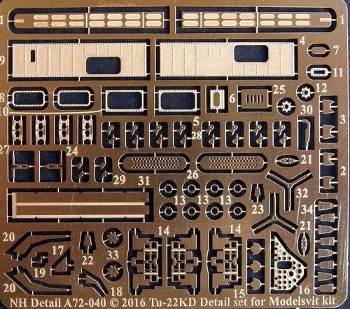 Tu-22KD Detail Set for Modelsvit 1:72