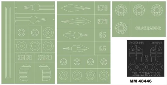 Gloster Gladiator Mk I Maxi Mask for Merit 1:48