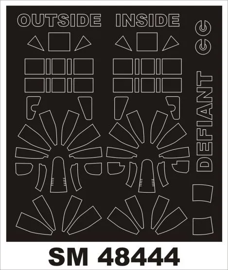 B.P. DEFIANT Mask für Airfix 1:48