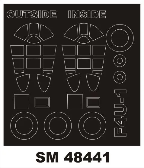 F4U-1 mask for Hobby Boss 1:48 F4U-1 mask for Hobby Boss 1:48