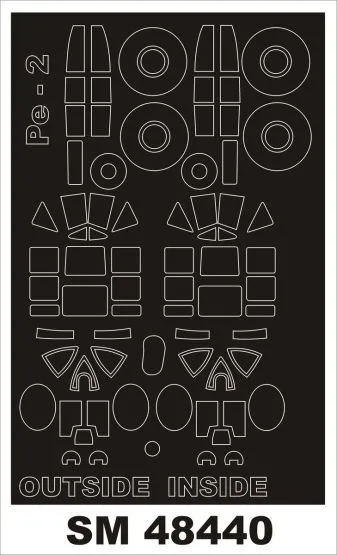 Pe-2 Mask für Zvezda 1:48