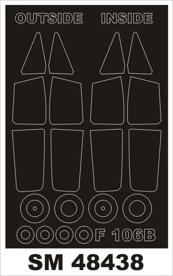 F-106B Mask für Trumpeter 1:48