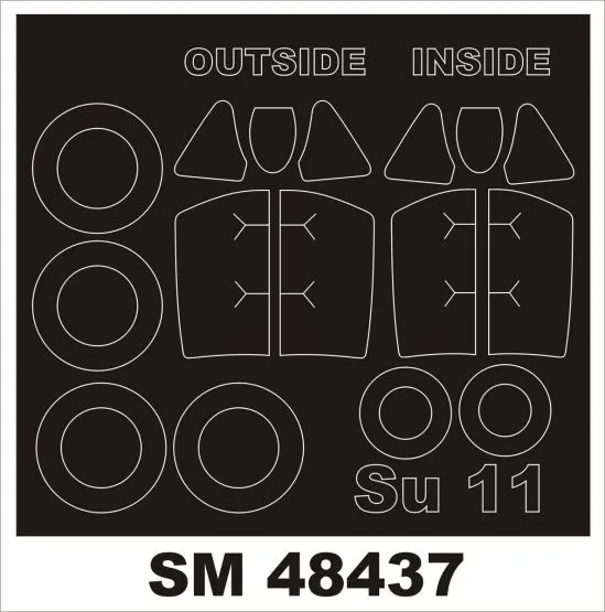 Su-11 mask for Trumpeter 1:48