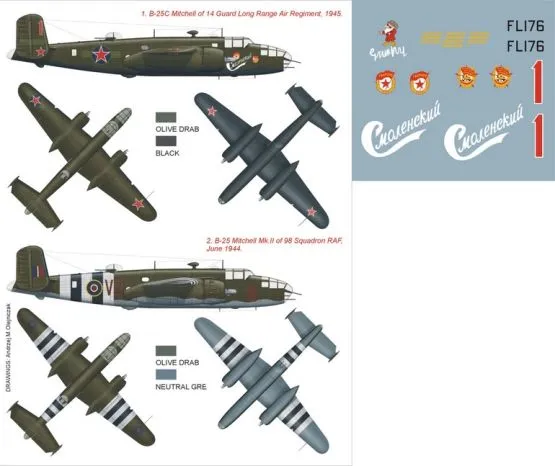 B-25C Mitchell Super Mask für Italeri 1:48